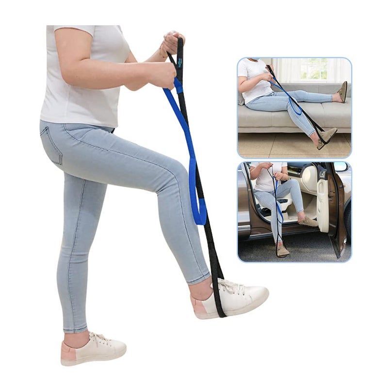 Mybow Leg Lifter Strap for After Knee Surgery Hip Replacement Recovery Kit Medical Leg Loop Lifter Pull Strap Lift Assist Rigid Foot Lifter for Disabled Elderly Adults Handicap Mobility Aids Portable Lifter - Image 1